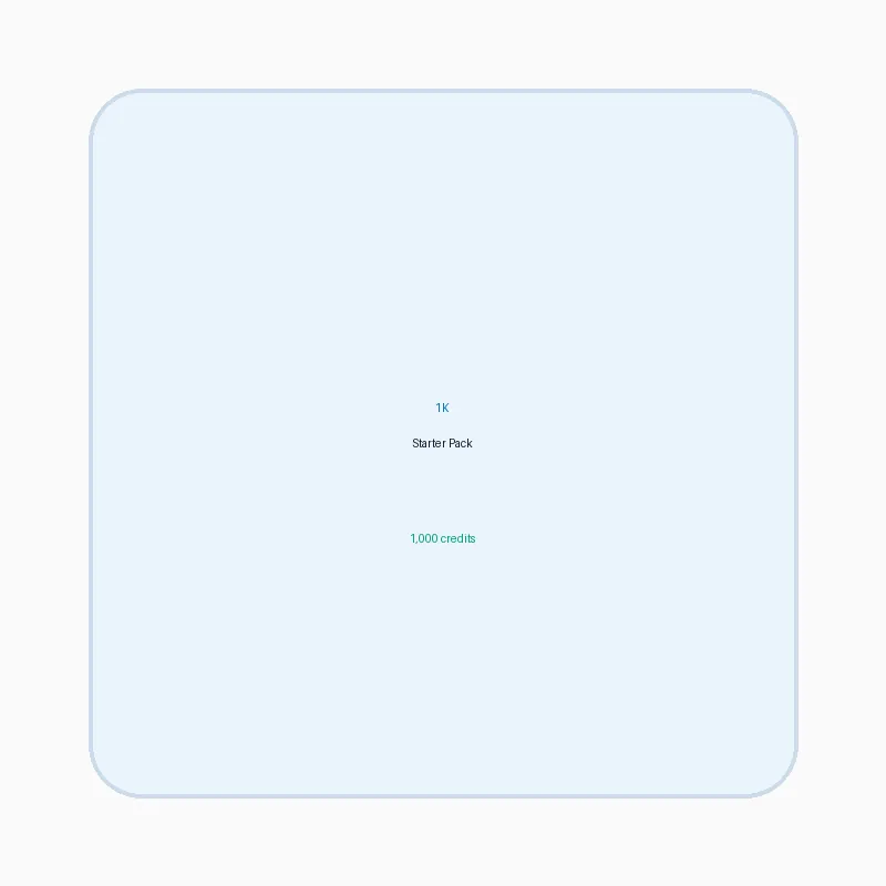 Starter — 1,000 Credits